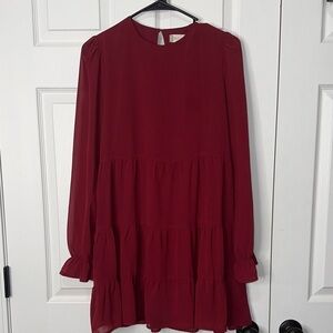 Altar'd State Burgundy Midi Dress